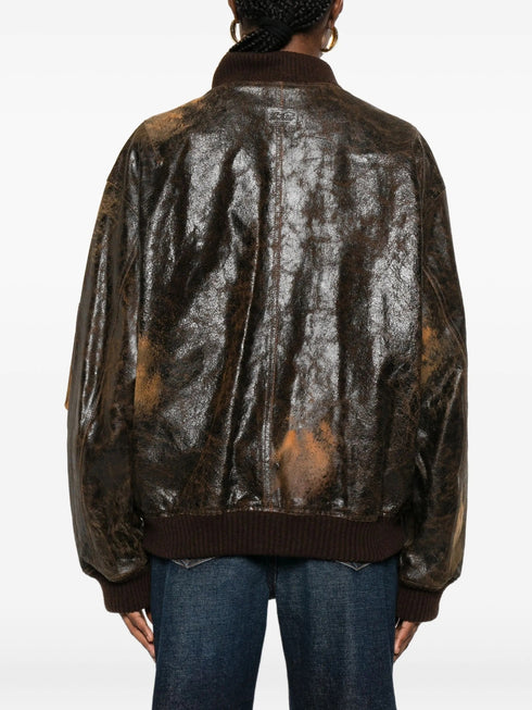 VALSTAR MILANO 1911 DISTRESSED LEATHER BOMBER